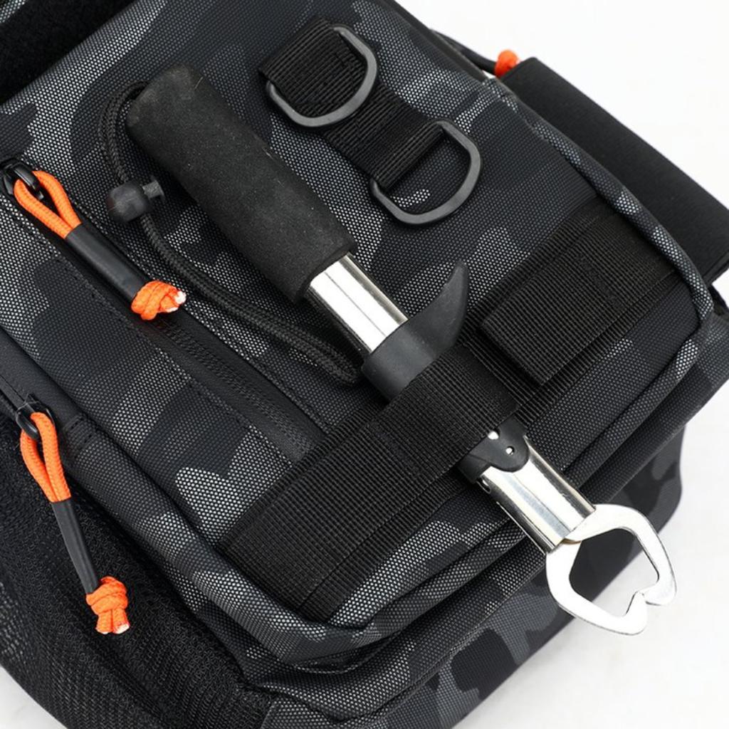 Crossbody Bag Unisex Nylon Multi Pocket Fishing Outdoor