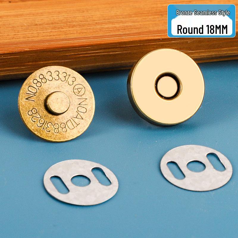 Fibbia a pressione magnetica per borse in pelle: Accessorio Valigia con Bottone Metallico e Chiusura Invisibile.