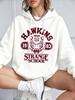 Herfst/Winter Heren Casual Losse Hoodie - Dames Meest Verkochte Harkins High School 1983 Bedrukte Warme en Comfortabele Hoodie