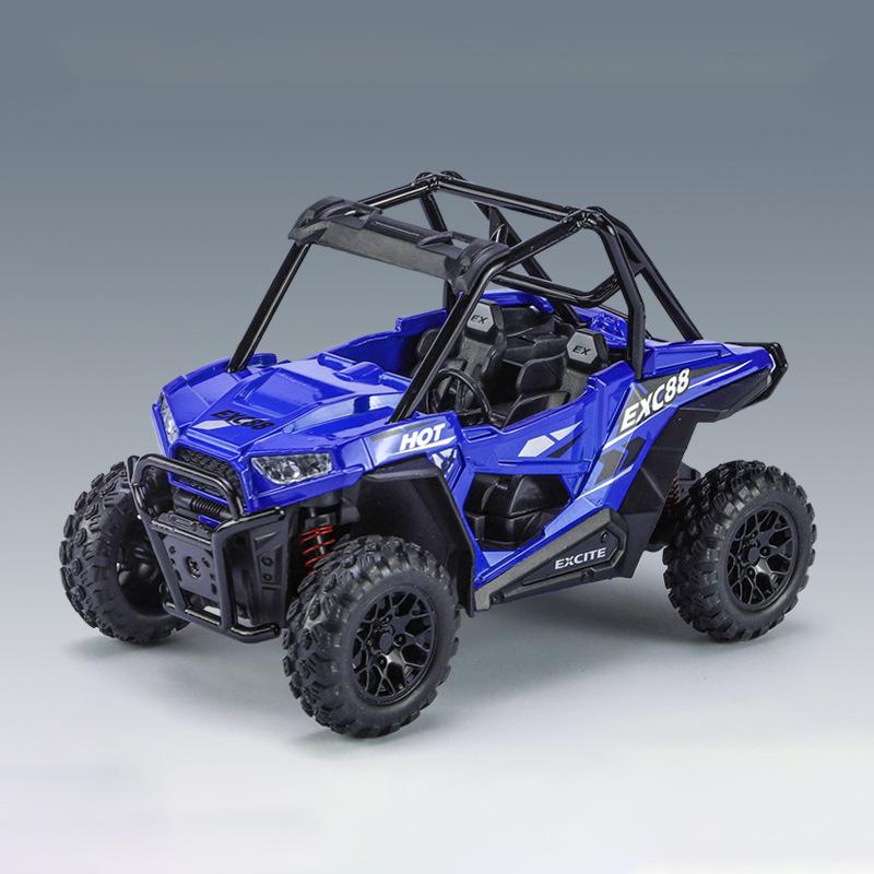 

1:24 Alloy ATV Motorcycle Model Diecast Beach All-Terrain Off-Road Simulation Motorcycle Model Sound and Light Chidren Toys Gift синій