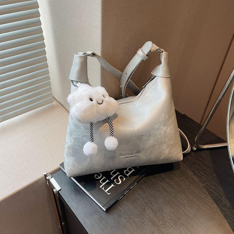 New trendy personalized commuter with pendant shoulder messenger bag zipper bow buckle women's bag