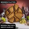 Wooden Snack Serving Tray Appetizer Serving Platter Desserts Table Tray Round Decorative Charcuterie Board