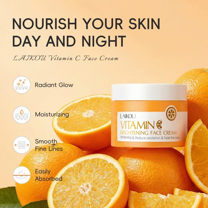 LAIKOU Vitamin C Whitening Cream Remove Freckle Blemish Brighten Moisturizing Face Cream 25g