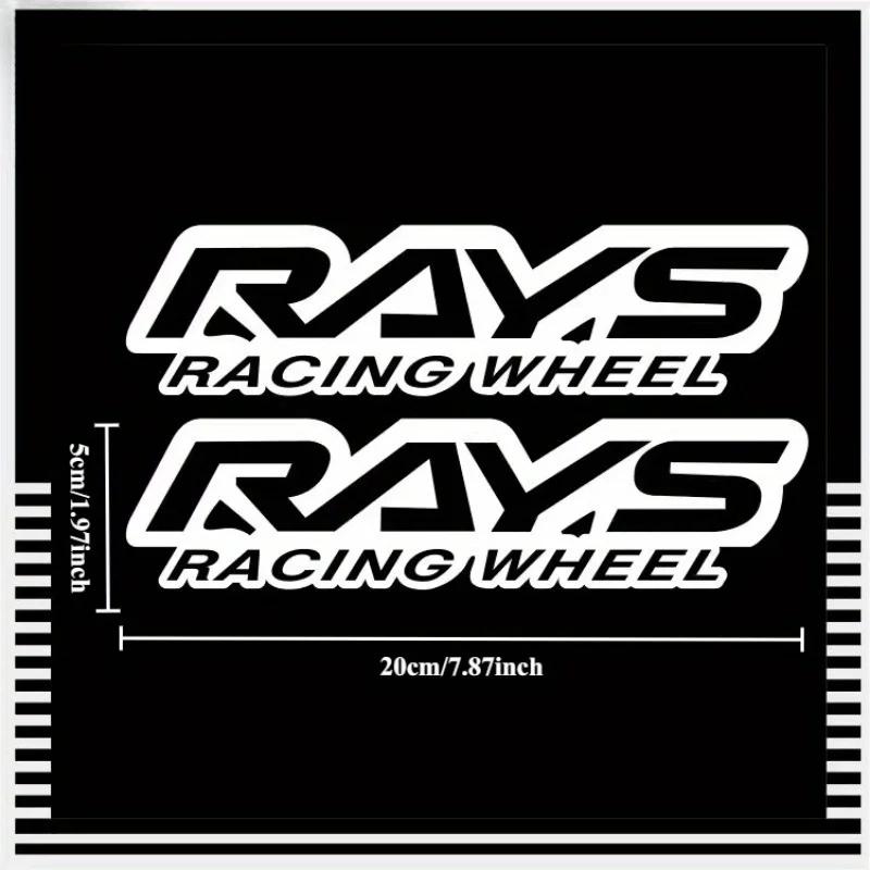 2Pcs/SET RAYS Racing Wheel Logo Stickers, Vinyl Decals for Car Laptop Phone Case, Stylish Tuning Decor & Enthusiast Gift