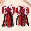 2Pcs Cartoon Bee Hair Clips For Girls Cute Dot Curly Ribbon Tassel Hairpins Kids Trendy Ponytail Hair Accessories Heawear Gift
