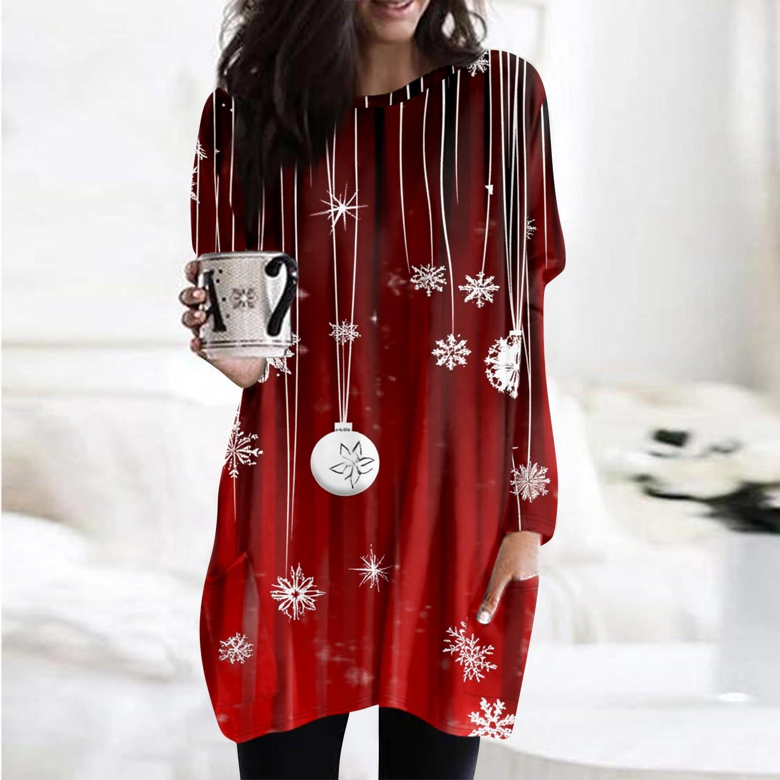 

Женская толстовка с круглым вырезом и принтом, платье-рубашка с длинными рукавами и принтом, пуловер свободного покроя, свободный крой, топы с карманами XXXL