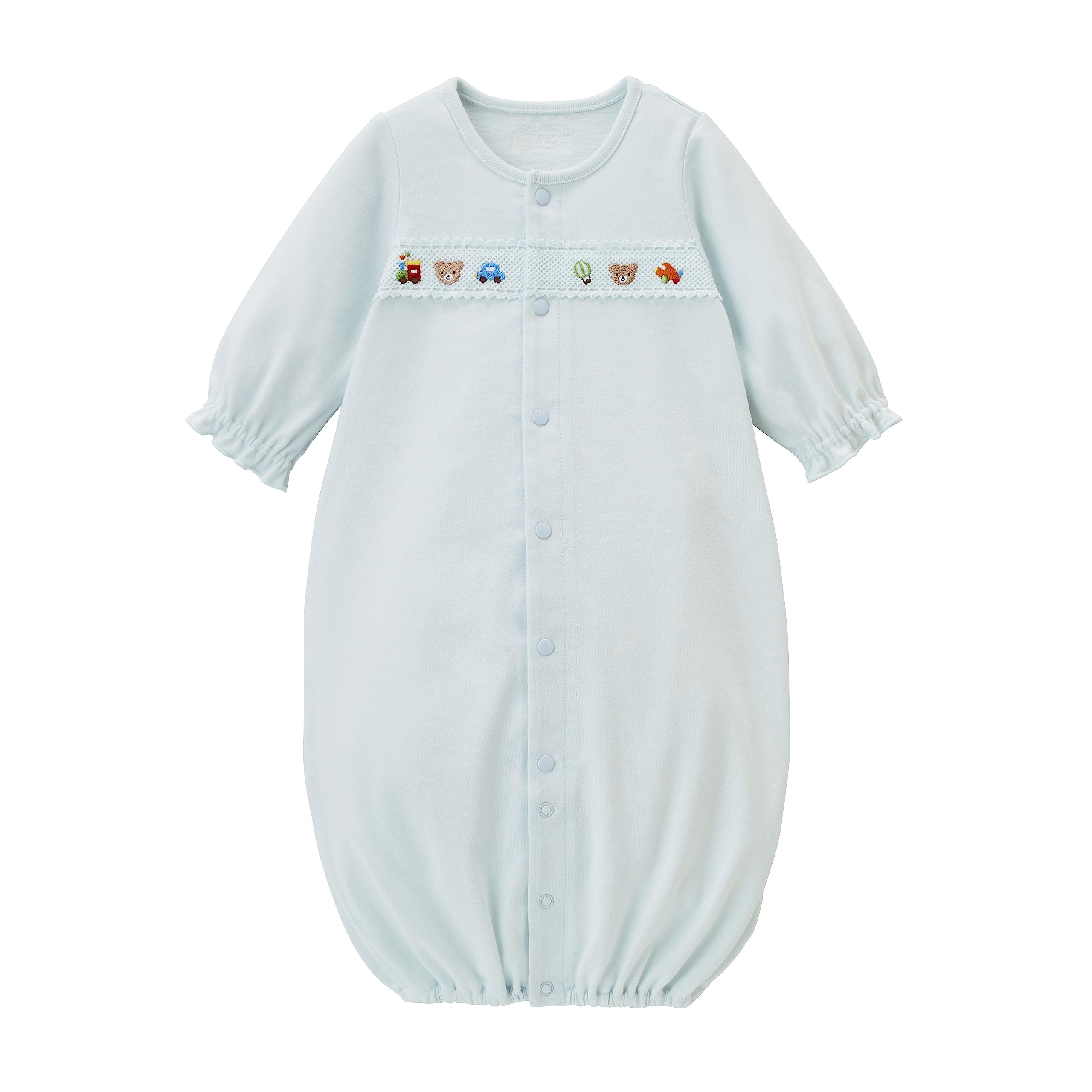 

All Coverall Made in Birth Baby Baby Blue [MIKI HOUSE] Two-way Rompers, Plain, Japan, Boys, Girls, Newborns, Preparation, Clothes, 40-2677-495,