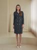 Koes White Double-Button Tweed Dress