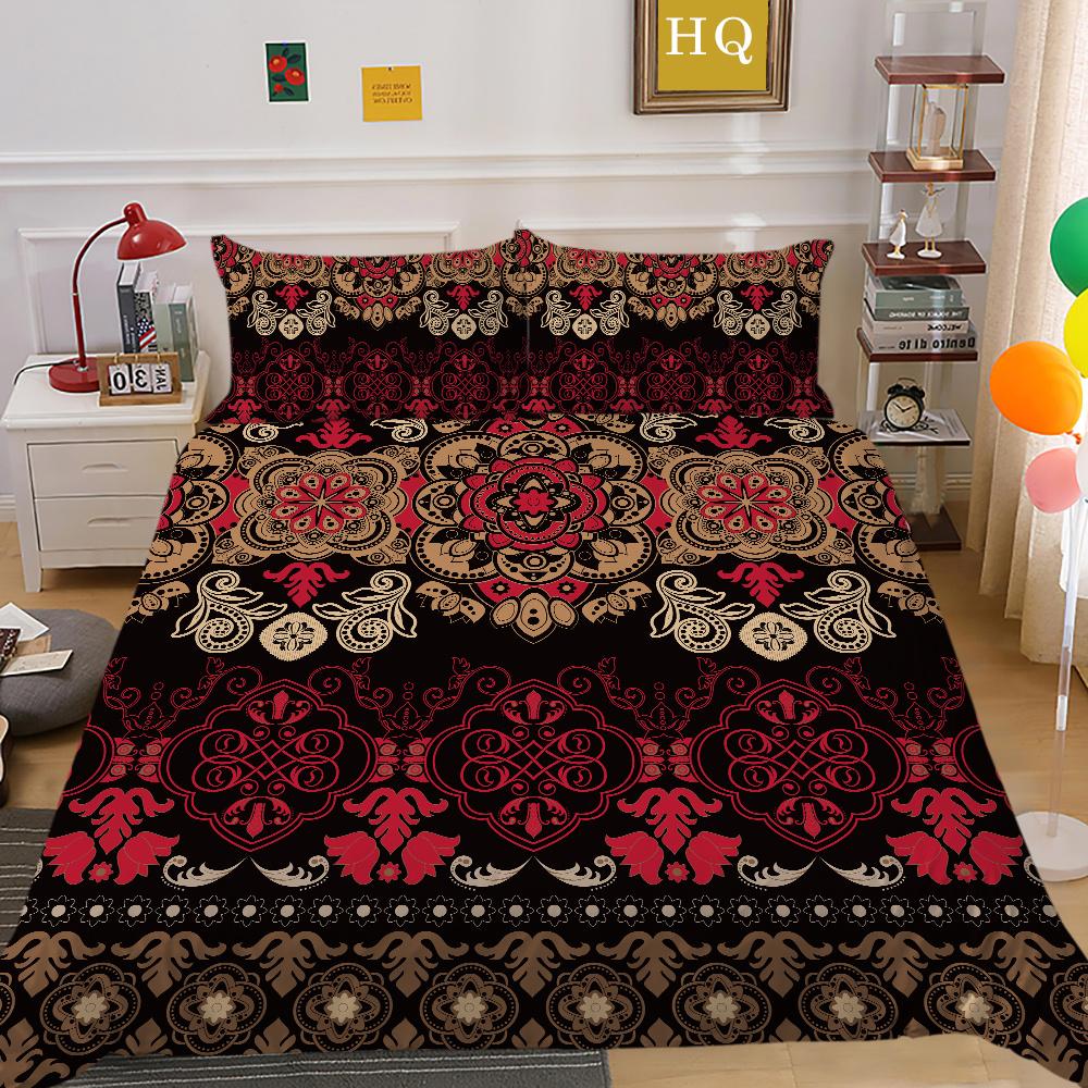 Set Biancheria da Letto con Stampa Boemia 3D Misura King Poliestere Biancheria da Letto Moda Teenager Alta Qualità Tessili per la Casa