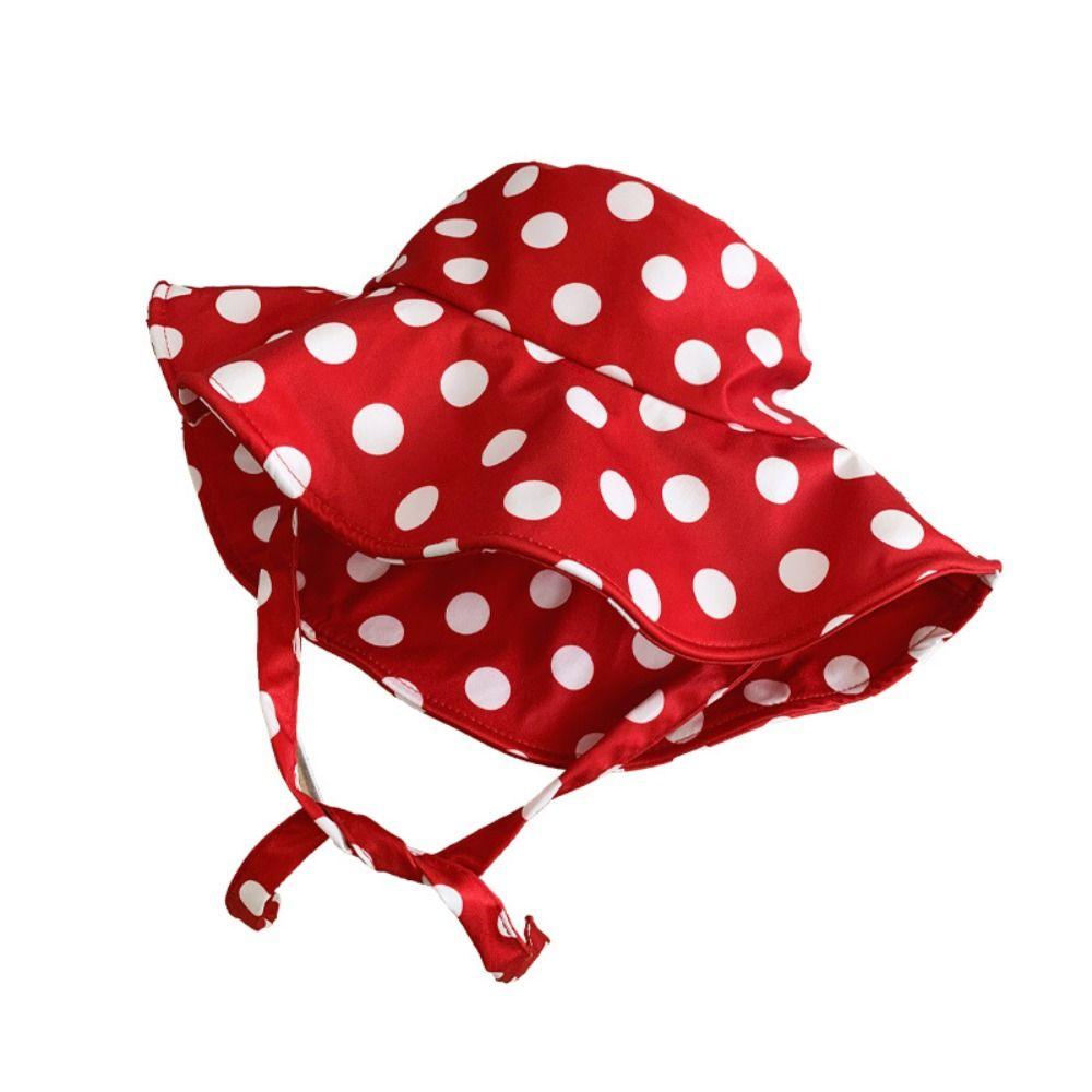 Lace Summer Sun Hat Red Sunshade Hat Fashion Bucket Hat  Travel