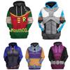 American Comics Titan Heroes 3D Print Men's Cosplay Hooded Sweatshirt Jacket