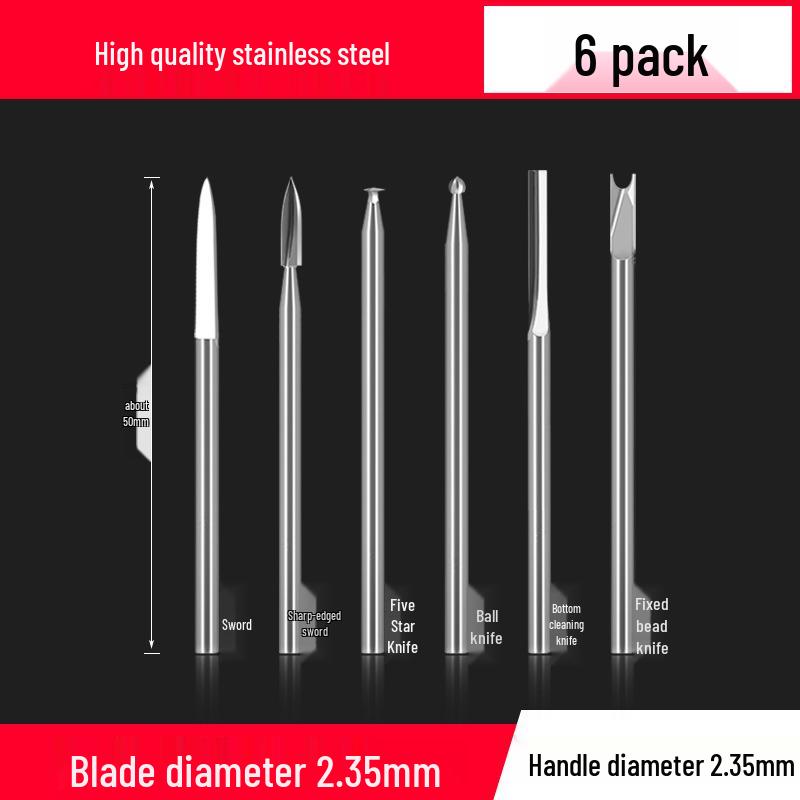 Dental & Wood Carving Tool Set: Power Tool, Engraving Knife, Steel Drill Bit, Grinding & Scribing Heads