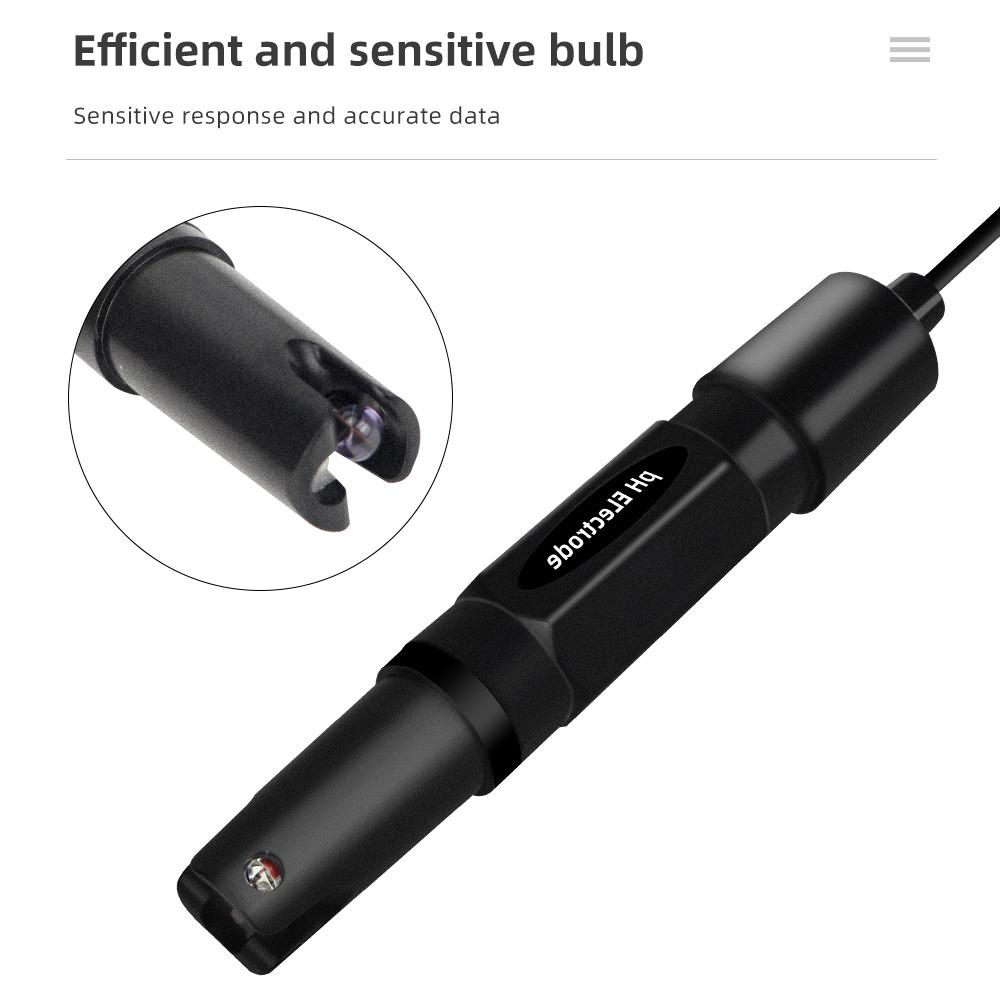 Ersatzelektrode Sonde 0-14pH Elektrode BNC-Anschluss PH-Sensor 2000mV ORP Ersatzsonde für Labor Aquarium Pool