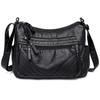 Black Winter Style Washed Leather Luxury Handbags Women Bags Designer Ladies Shoulder Crossbody Bags For Women