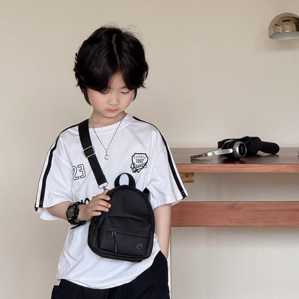 

Multifunctional Canvas Crossbody Bag Lightweight Travel Bag Simple Children Shoulder Bag Girls жовтий