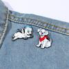 Cute European and American cartoon characters Metal badges Spotted dog Rainbow pony Alloy Oil Drip Brooch Pin