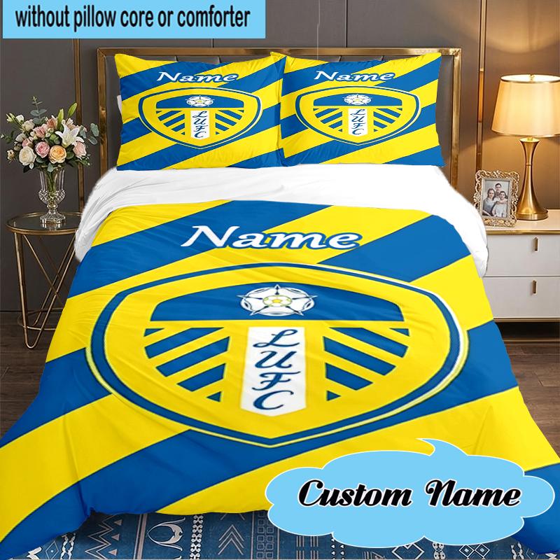 Custom Name Leeds Crest Bedding Set