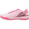 Li Ning TF Turf Artificial Turf Synthetic Leather Cushioning Slip Resistant Abrasion Resistant Soccer Shoes Men's Pink YSTU005-17