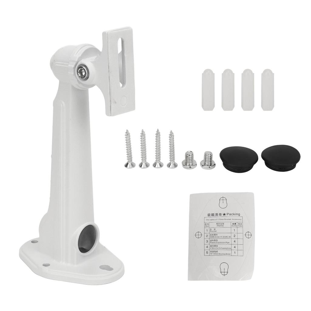 Surveillance Bracket Aluminum Alloy 180 Degree Adjustment Indoor Outdoor Wall Ceiling Mount Camera Bracket