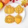 New Thanksgiving Cookie Mold Cartoon Turkey Chestnut Pumpkin Pattern Biscuit Cutting Mold DIY Party Baking Tool Kitchen Supplies