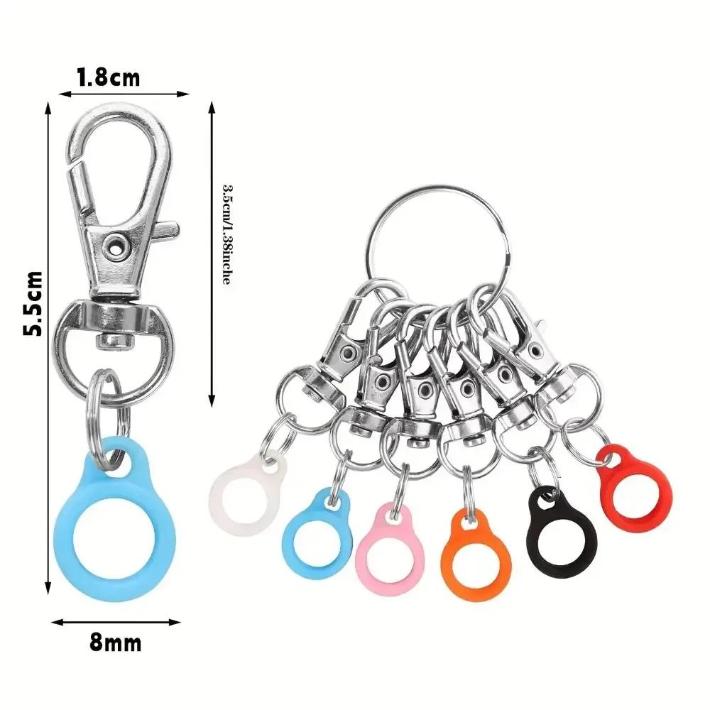 1/6/10PCS Silicone Lobster Clasp Pen Holder Anti Lost Key Ring Multi-Color Pen Clip With Lobster Clasp Nurse Badge Accessories