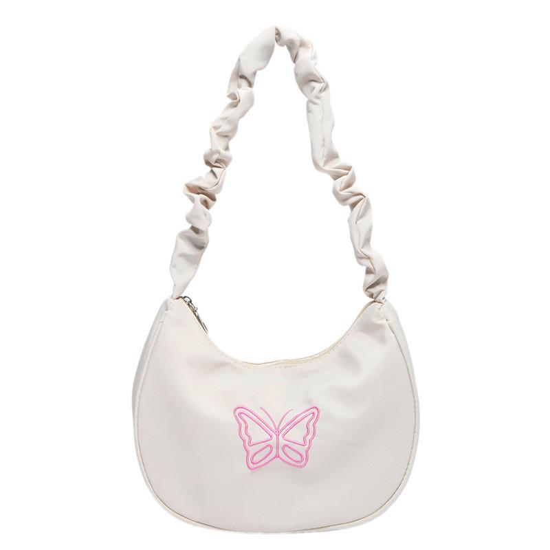 Fashionable Mid-sized Embroidered Pu Crescent Bag For Women In Various Colors