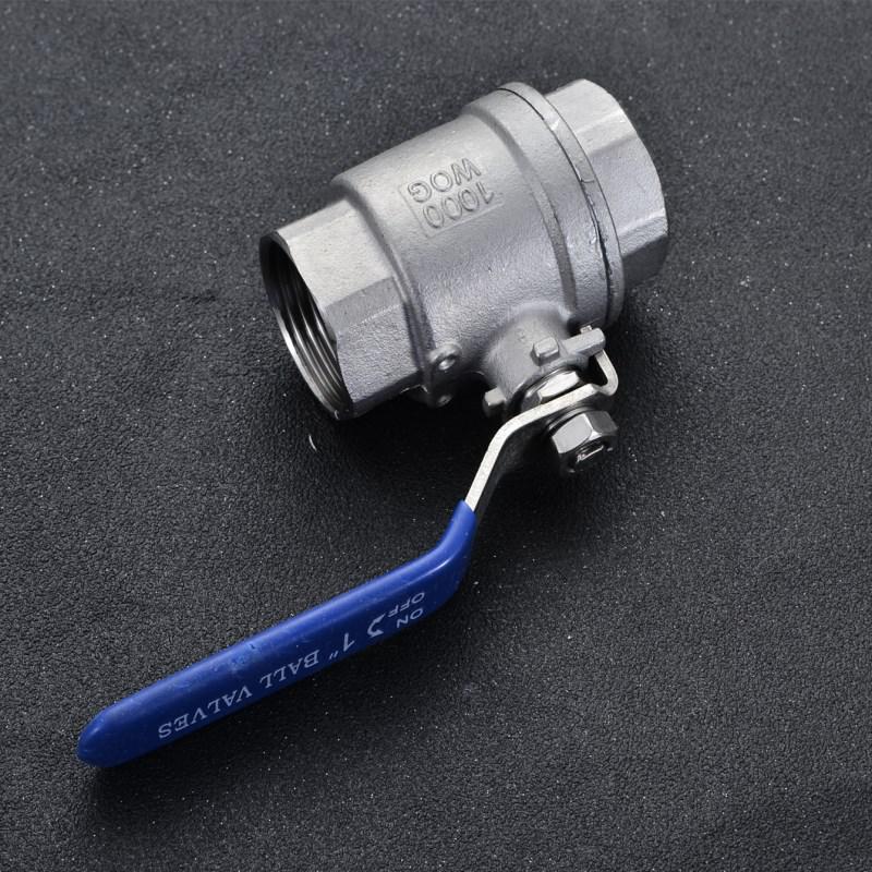 304/316 Stainless Steel High-Temperature Ball Valve, NPT Thread, Two-Piece, for Boiler/Steam, Sizes: 1/2", 3/4", 1