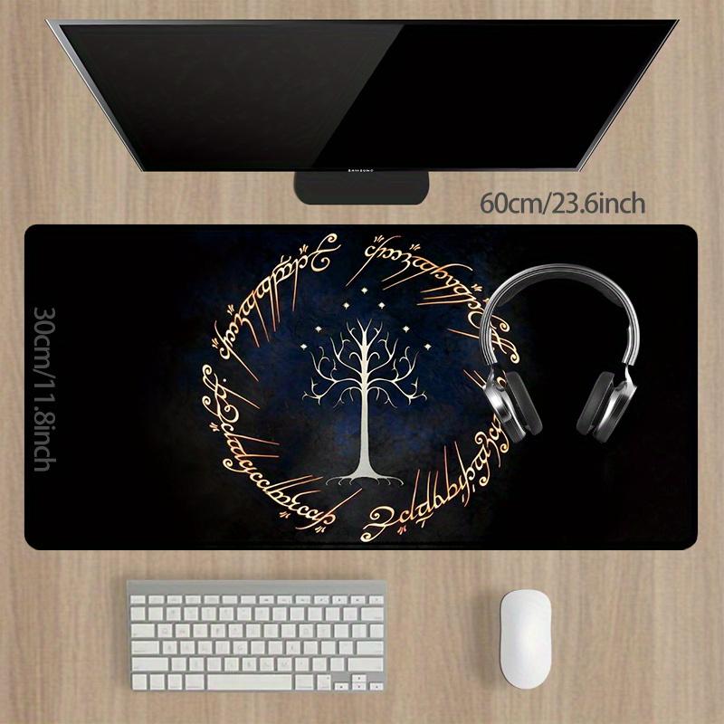 Black Tree of Life Design Large Gaming Mouse Pad Rubber Desk Mat Non-Slip Computer Keyboard Office Home Accessories for Gamers