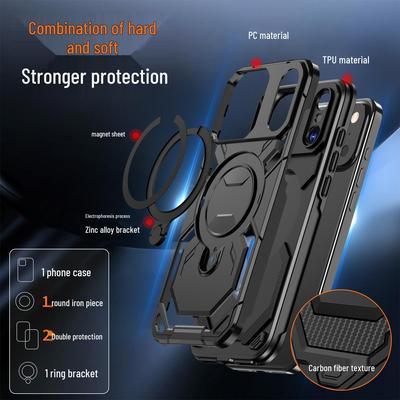 Étui à support rotatif à 360° pour iPhone 17 Pro Max - Résistant aux chutes grâce à sa fermeture magnétique Warrior