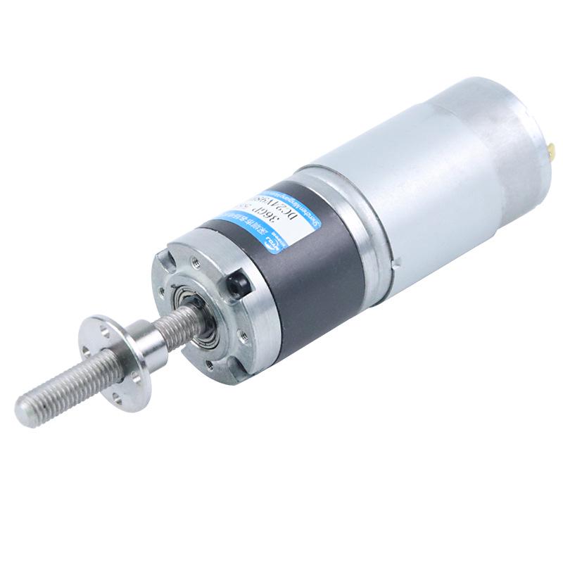Mini Motore Elettrico CC con Riduttore Planetario 36GP555, Albero Filettato M8, 12V