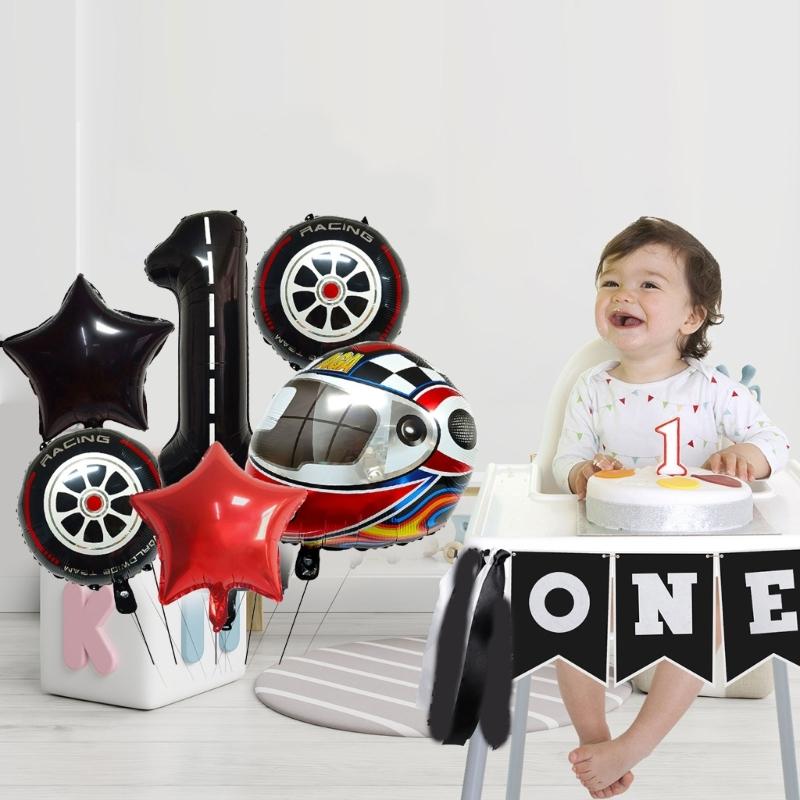 High Quality 40 Inch Aluminum Foil Racing Balloon Set with Sturdy Portable Construction Ideal for Indoor Outdoors Party Use