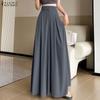 Womens Casual Solid Color Loose Wide Leg Pants