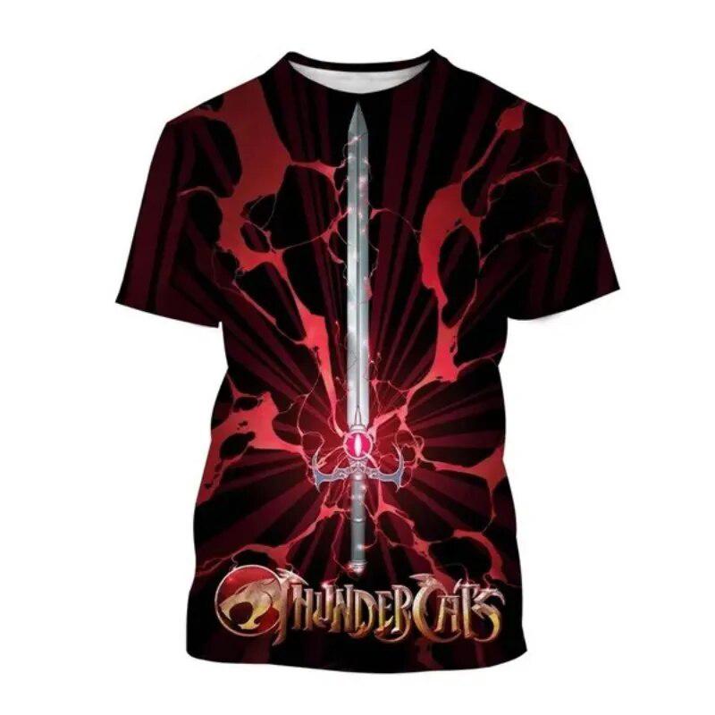 Summer Thundercats 3D Print T-Shirts Anime Streetwear Men Fashion Short Sleeve T Shirt O-Neck Male Tees Tops Clothing