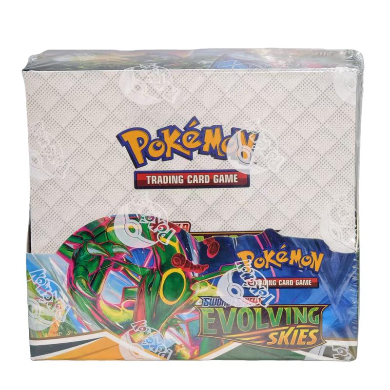 

324Pcs/Playset English Pokémon TCG:Evolving Skies EVOLUTIONS Evolutions English Booster Battle Transaction Card 36 Pack Box gift Toys Playsets
