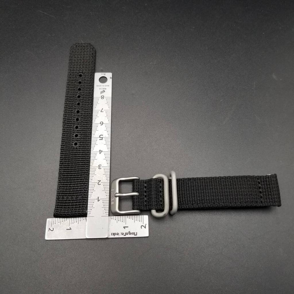 SEIKO 18mm Nylon for Watches Band, Black, SNK809K2/SNK809KD/7S26-02J0 4K13JZ