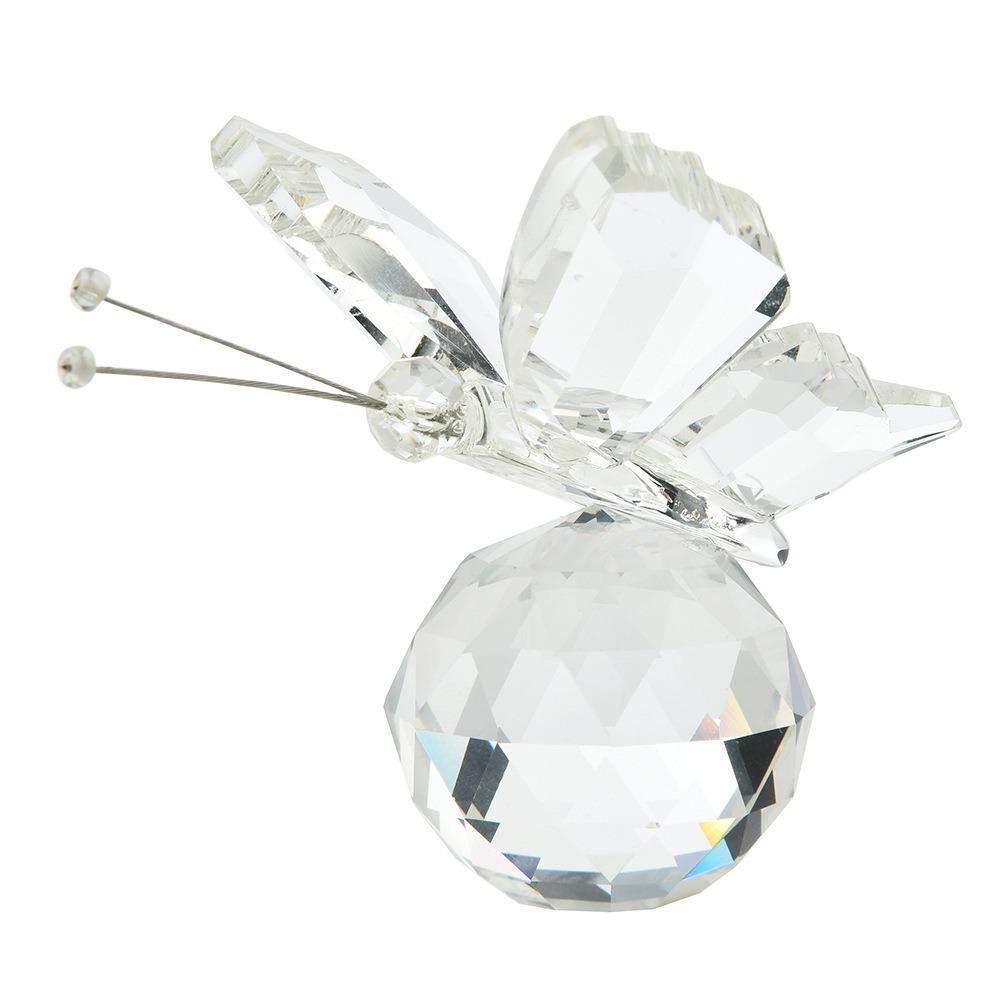 Multicolored 3D Sparkling Butterfly Sculpture Prismatic Butterfly Ornament For Desk Shelf Decor