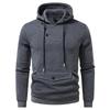 Fashion Winter Autumn Men's Casual Hoodie Big Pocket Solid Color Hooded Sweatshirt Sweatshirts Pullover Fleece Streetwear