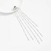 Stylish Clip On Earrings For Women Trendy Imitation Bead And Fringe Hanging Ear Cuffs