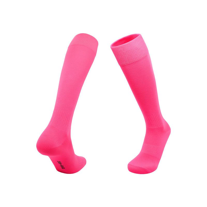 Summer Thin Solid Color Football Socks Adult Sweat-Absorbing And Breathable White Stockings Men'S Non-Slip Sports High Socks