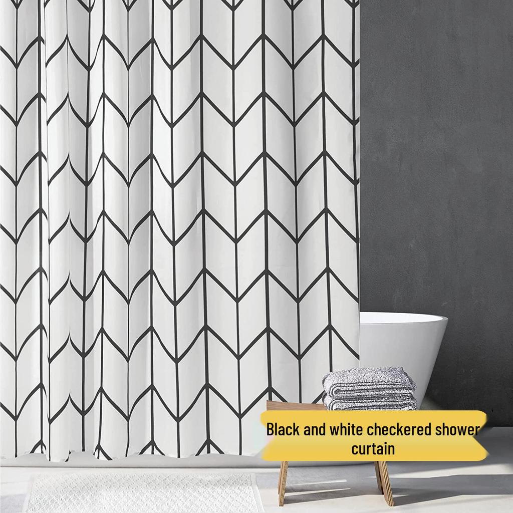 Cross-Peva Shower Curtain: No-Punch, Moisture-Proof, Waterproof, Quick-Dry, Thickened Partition for Dormitory or Bathroom