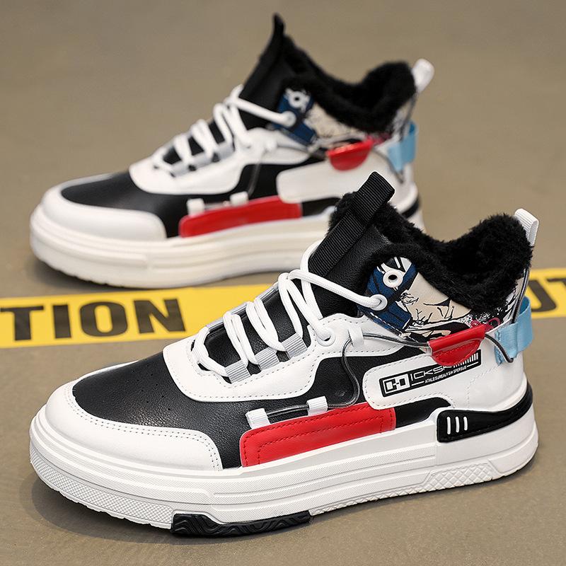 

Men s shoes 2024 spring and autumn new Hong Kong style retro leisure sports summer height increase non-slip design sense bread tide board shoes 44