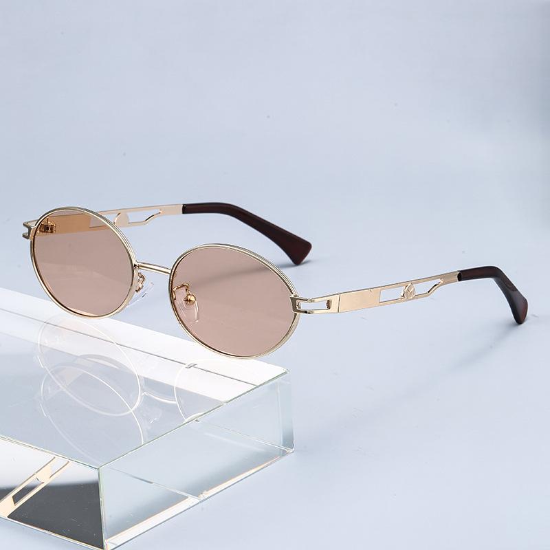 MB's new cat's eye oval glasses texture fashion anti-ultraviolet sunglasses anti-blue unisex sunglasses