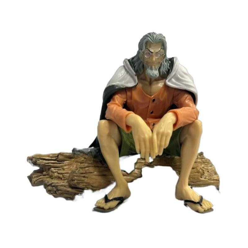 ONE PIECE sitting Raleigh primary color sitting Raleigh figure animation King of Navigation Roger model statue gift