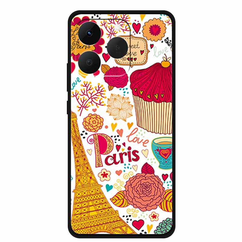 Case For OPPO Realme 15T Embossed Blossoms Funda 3D Relief Flowers Coque Silicone Soft Phone Cover For Realme 15 T 5G Bumper