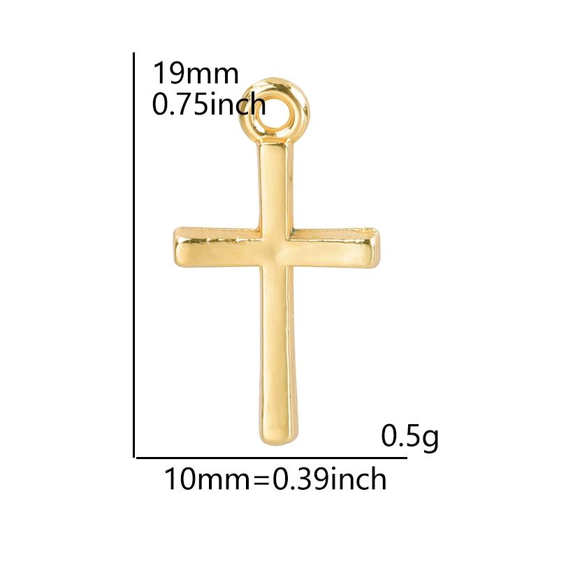 5Pcs Crosses Pendant Charms For Jewelry Making Supplies Christ Handmade Necklace Earrings Charm Gold Color Accessories Wholesale