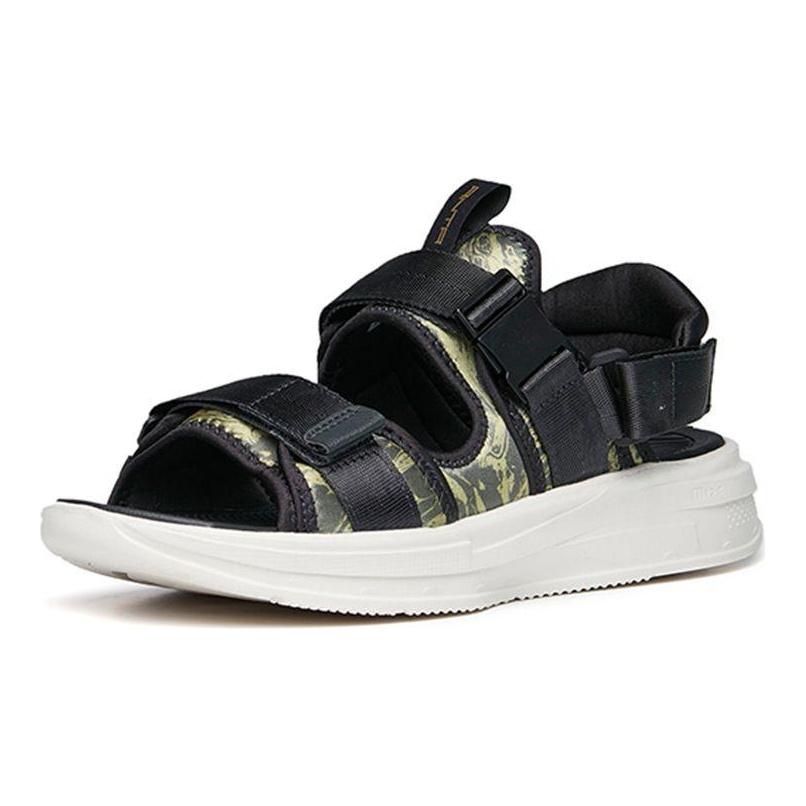 Anta Sandales de Plage en Tissu Respirant pour Hommes Chaussures Vert Gris 112238503-4