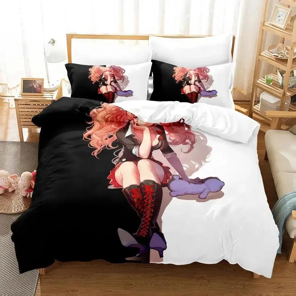 

2024 Danganronpa Bedding Set Single Twin Full Queen King Size Bed Set Adult Kid Bedroom Duvet cover Sets 3D Anime Bed Sheet Set 135x200cm