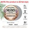 2D Flat - 1pc Round Aluminum Hanging Sign, Vintage Plaque about "Welcome to Mom'S Exclusive Space", Warm Family Gathering Decorative Sign, Suitable