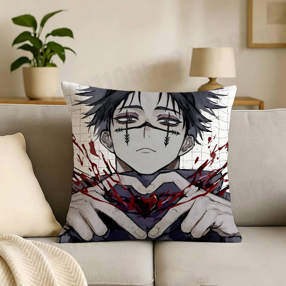 Choso Anime JJujutsu KKaisen Print Throw Pillow Cover Square Cushion Case for Living Room Bedroom Decor