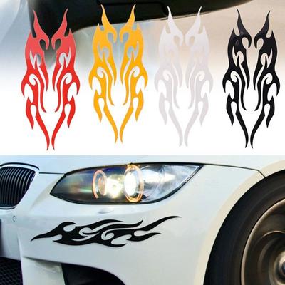 Car Sticker Modified Flame Car Stickers Bumper Hood Rearview Mirror Head Cover Decals Scratches Motorcycle Boats ATVs Decor